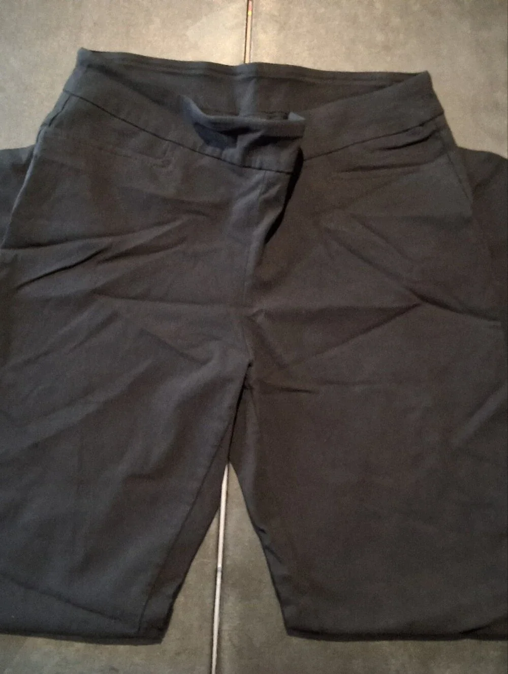 Time and Tru Black Straight-Leg Women's Slacks - Classic Everyday Fit - Picture 1 of 5
